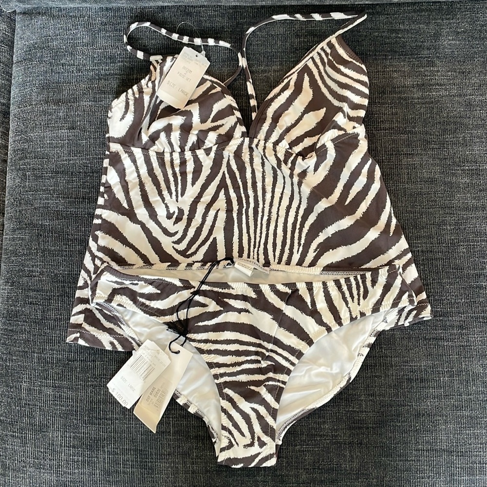 DVF animal print tankini